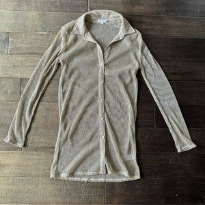 Good American sheer swim cover up